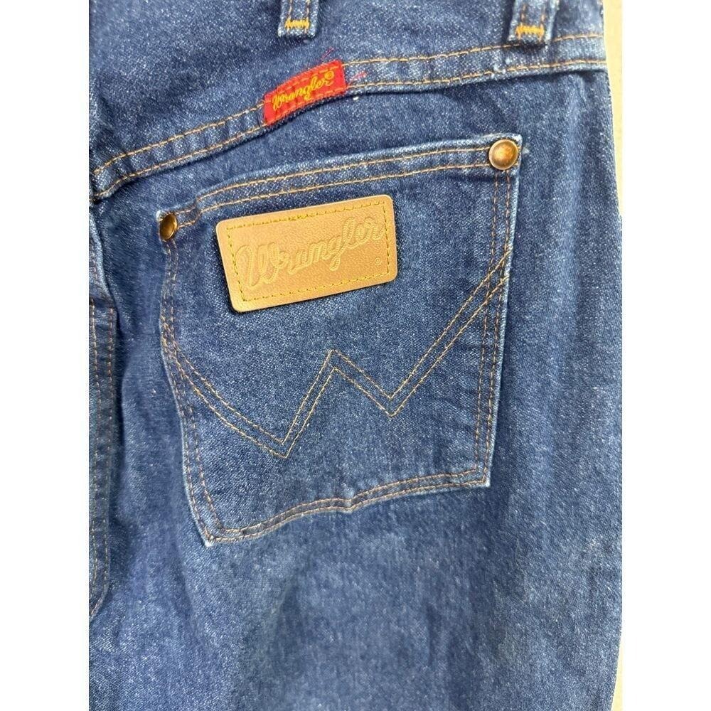 Wrangler | vintage size 11 dark denim women's jeans | 34 inch inseam - Picture 5 of 8